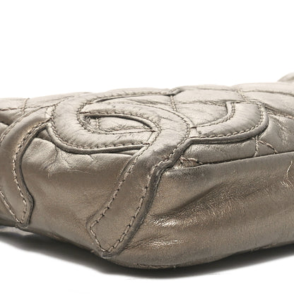 Chanel Metallic Aged Calfskin Quilted Cotton Club Pochette Bronze 9 of 10