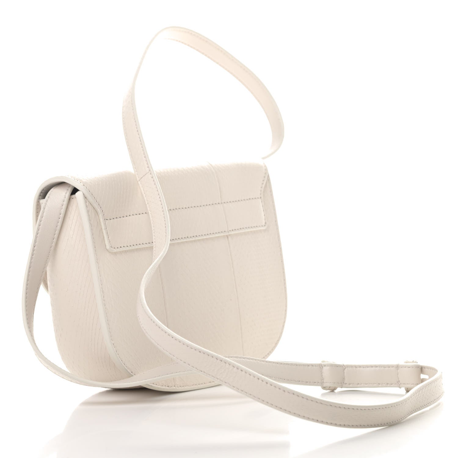 Saint Laurent Snakeskin Small Kaia Satchel Off White 2 of 4