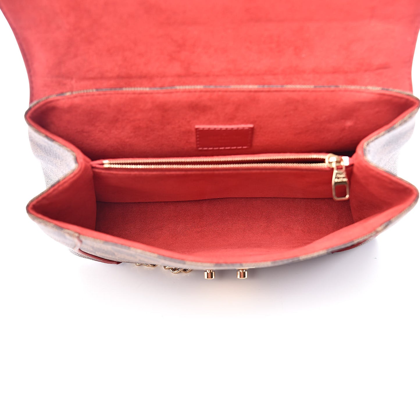 Damier Ebene Caissa Clutch Cherry