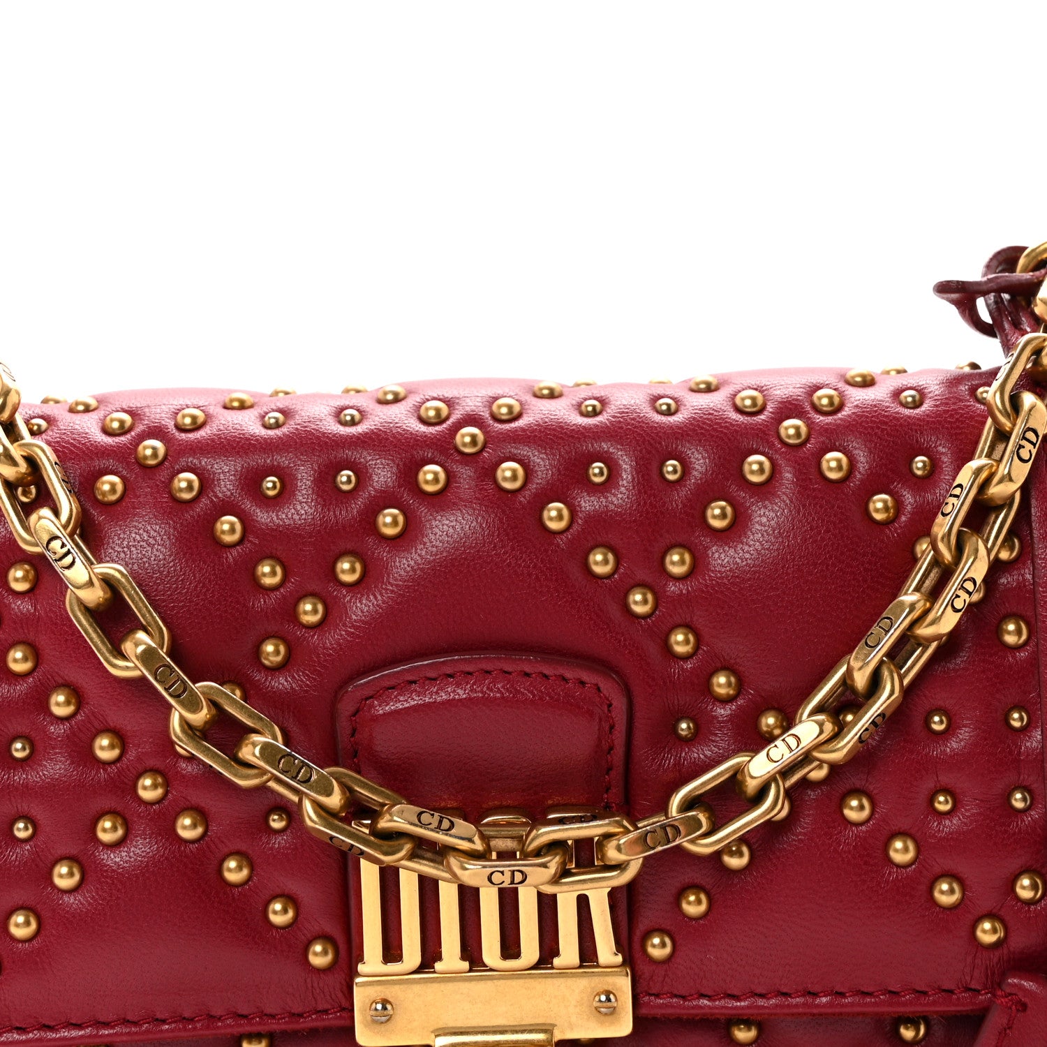 Christian Dior Lambskin Cannage Studded Small Dioraddict Flap Bag