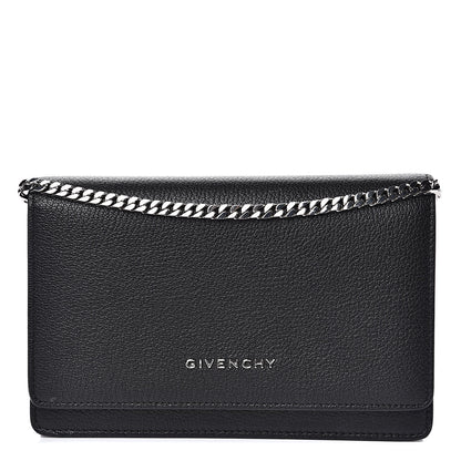 Givenchy Sugar Goatskin Pandora Chain Wallet Black 1 of 10
