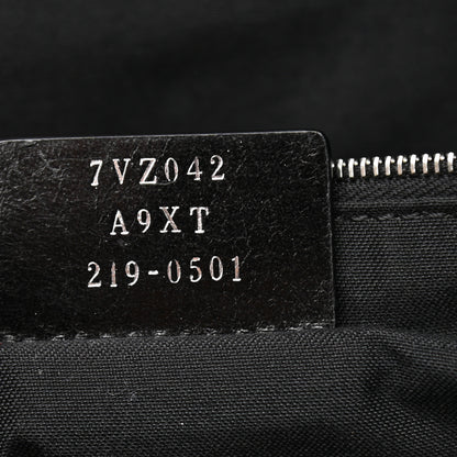 Fendi Glazed Fabric Nylon FF 1974 Diagonal Pouch Pocket Backpack Black Sunflower 7 of 14