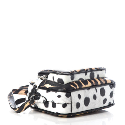 Burberry Calfskin Leopard Print Small Camera Bag Honey Black 4 of 9