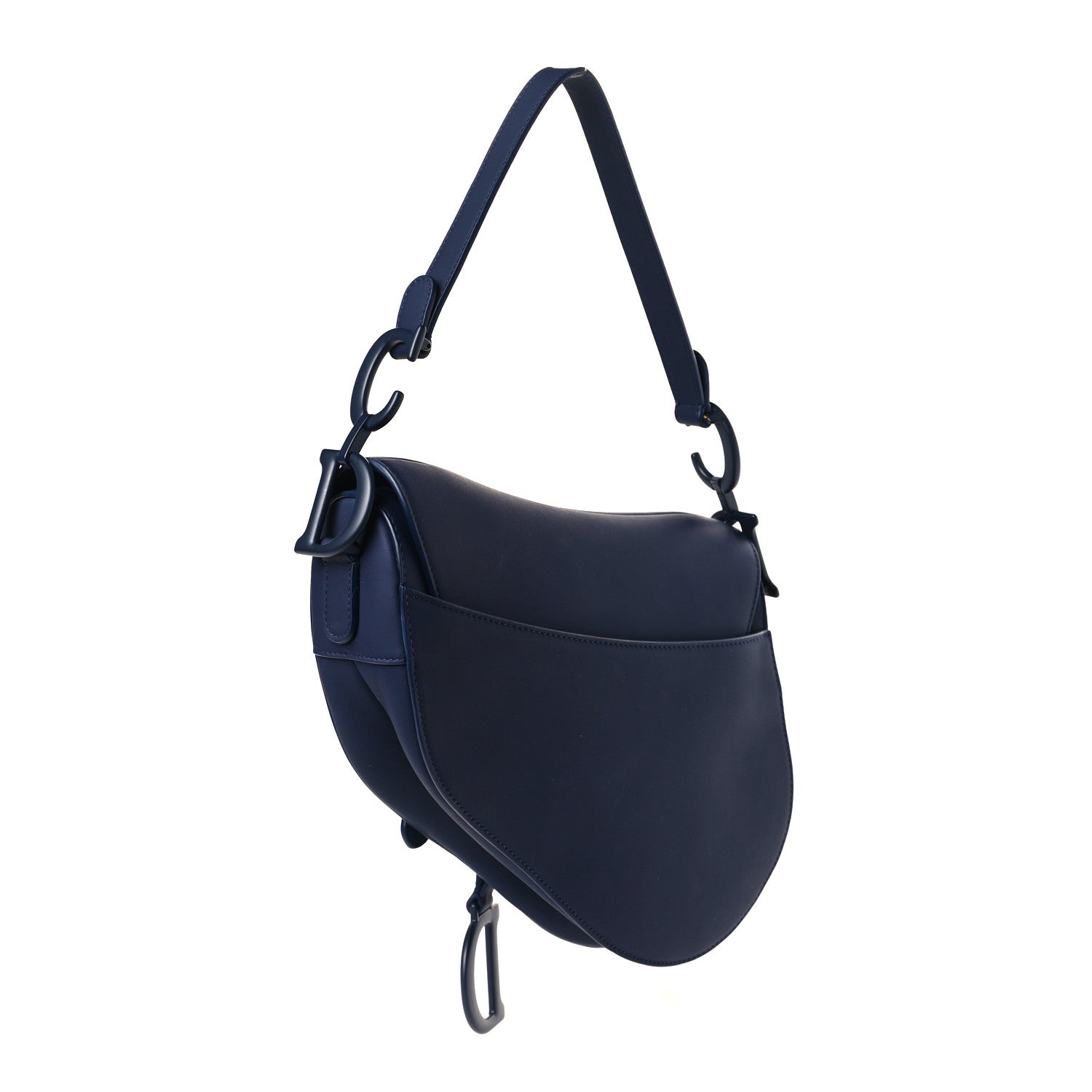 Christian Dior Ultra Matte Calfskin Saddle Bag Blue 3 of 9