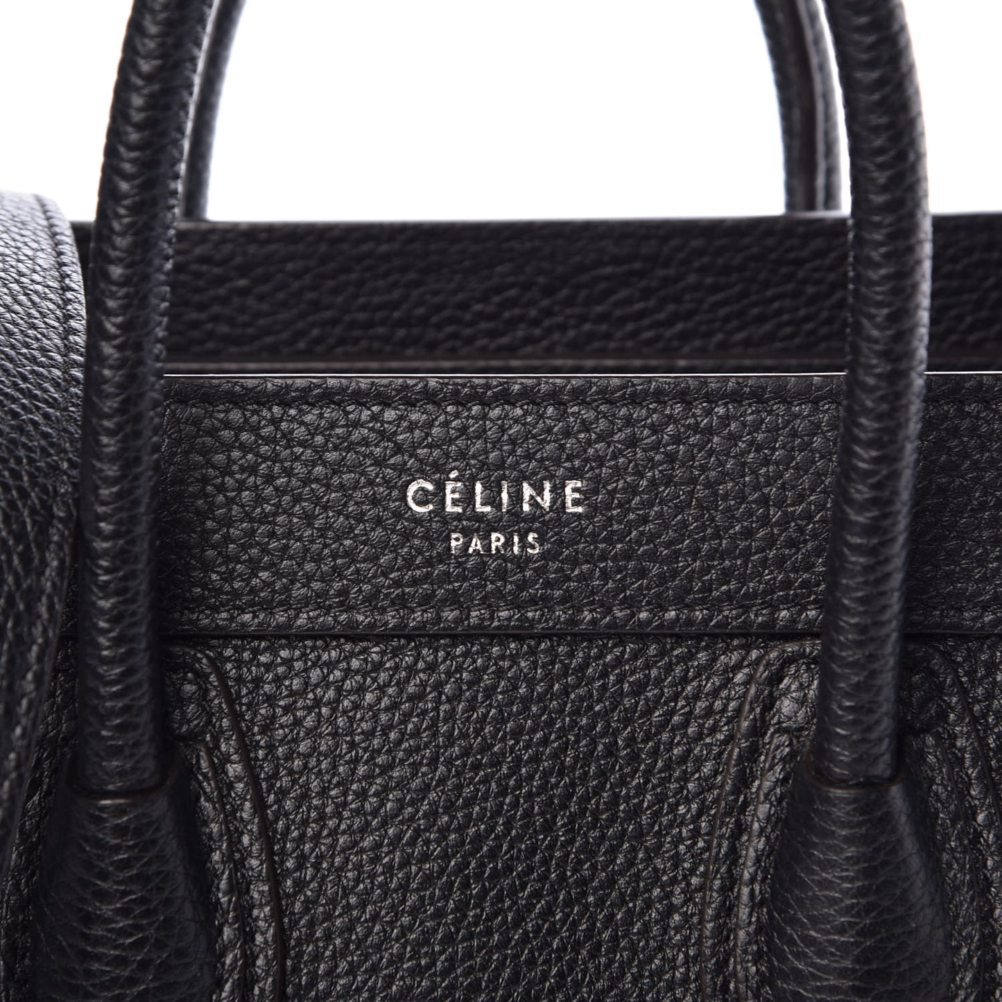 Drummed Calfskin Nano Luggage Black