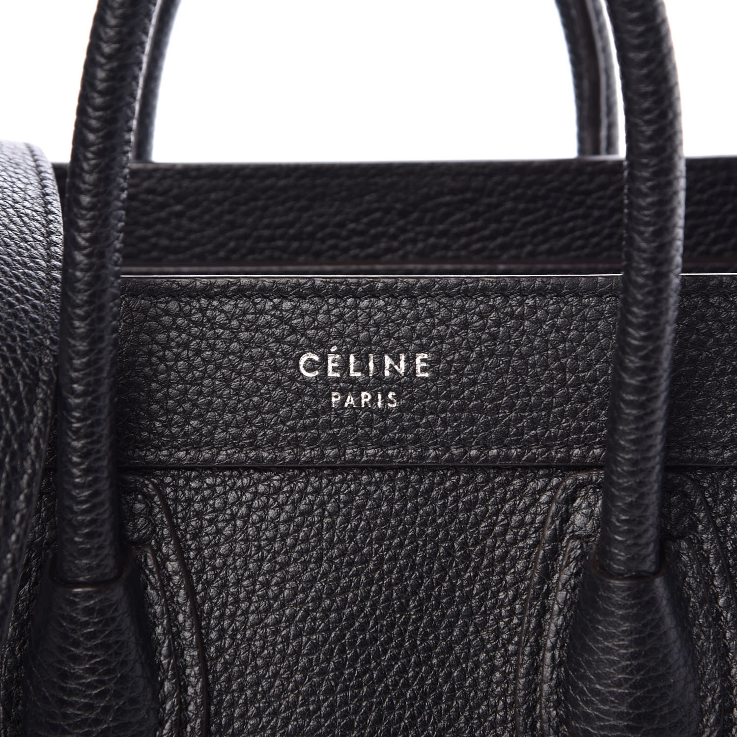 Celine Drummed Calfskin Nano Luggage Black 7 of 15