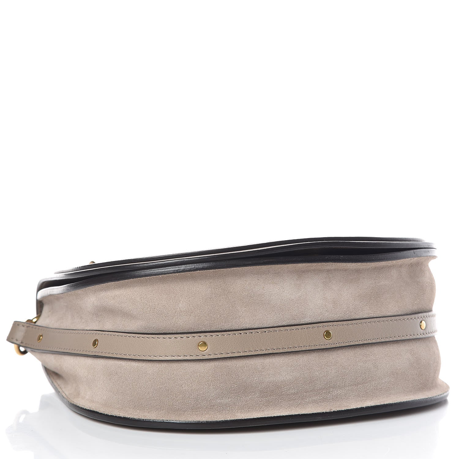 Chloe Calfskin Suede Medium Nile Bracelet Bag Motty Grey 4 of 9