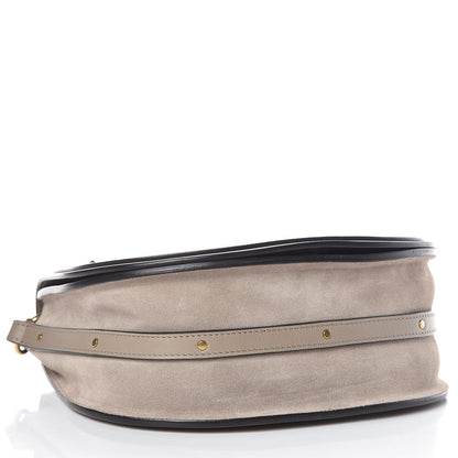 Chloe Calfskin Suede Medium Nile Bracelet Bag Motty Grey 4 of 9