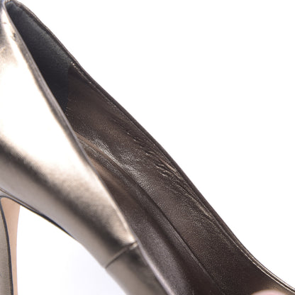 Gucci Metallic Calfskin Crystal Interlocking G Pumps 36 Gunmetal 8 of 12