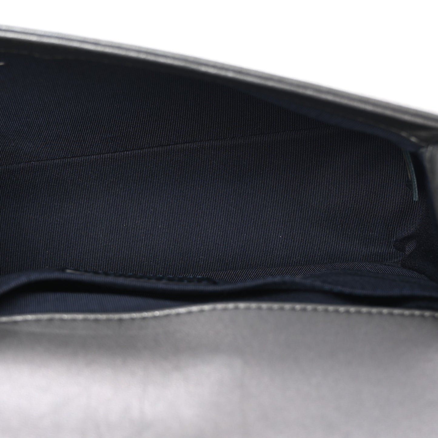 Lambskin Embossed Medium Boy Cube Flap Grey