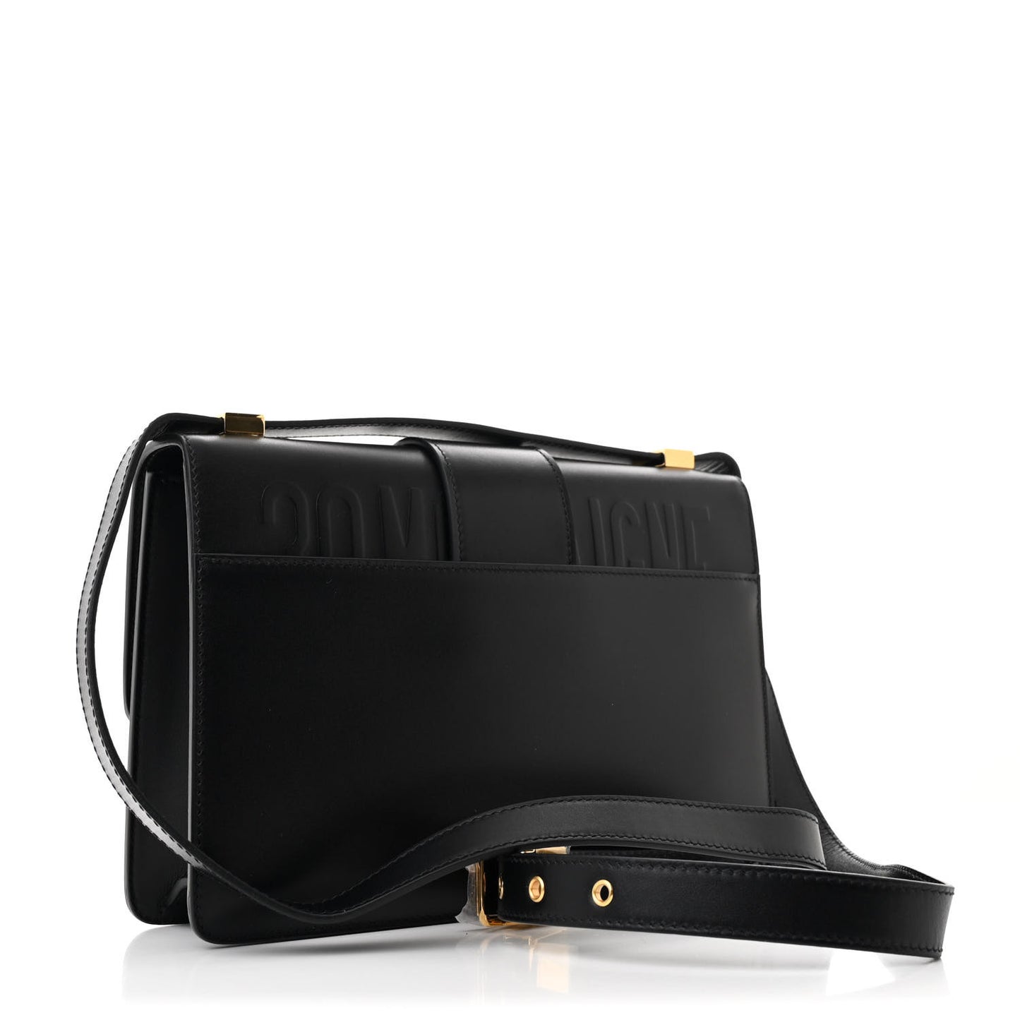 Box Calfskin 30 Montaigne Flap Bag Black