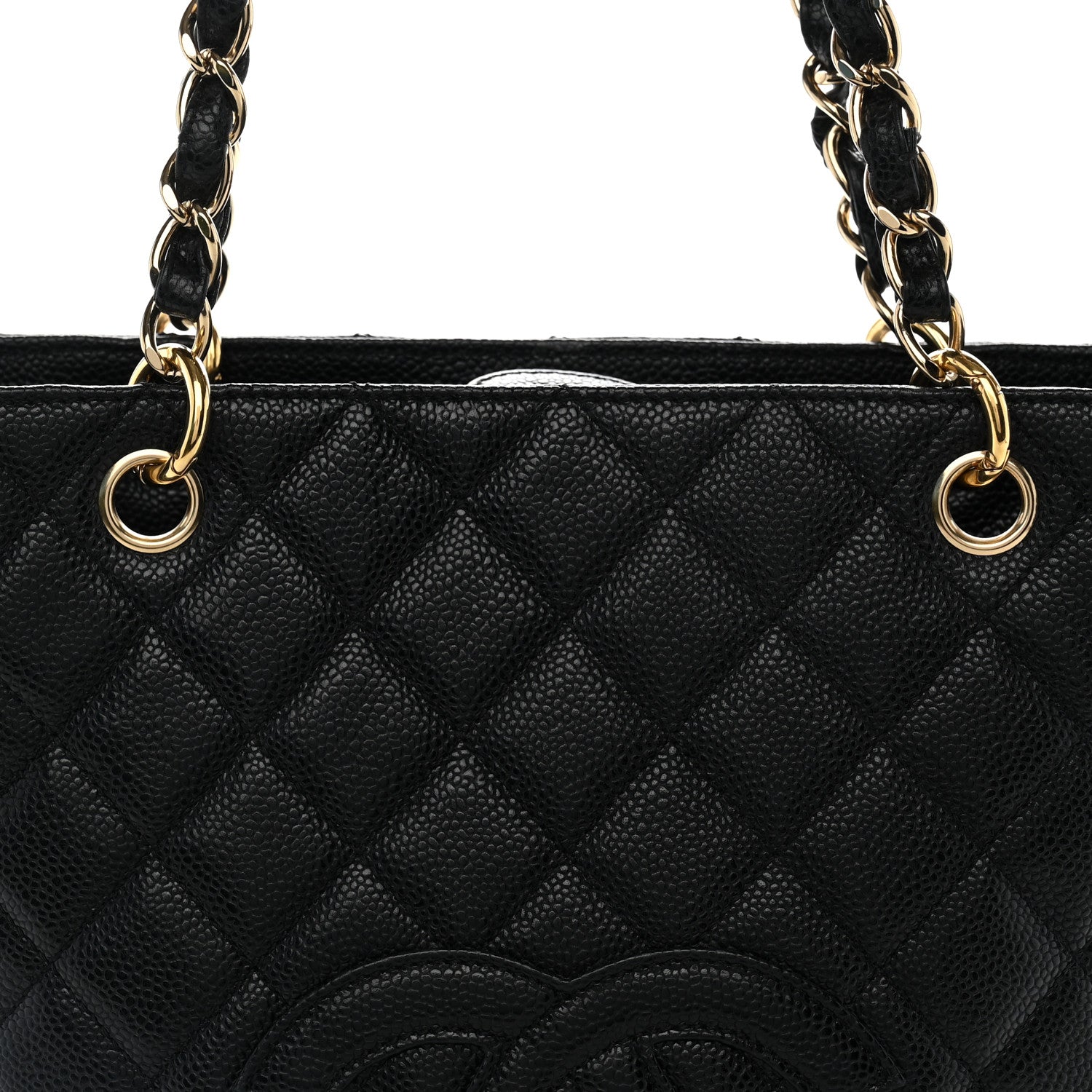 Chanel Caviar Quilted Petit Shopping Tote PST Black 7 of 11