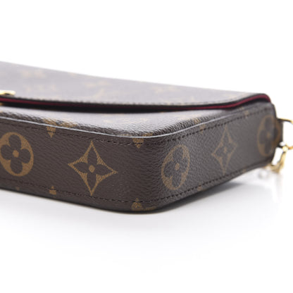 Louis Vuitton Monogram Pochette Felicie Chain Wallet Fuchsia 12 of 13