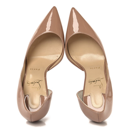 Christian Louboutin Patent Iriza 100 Pumps 38 Nude 2 of 8