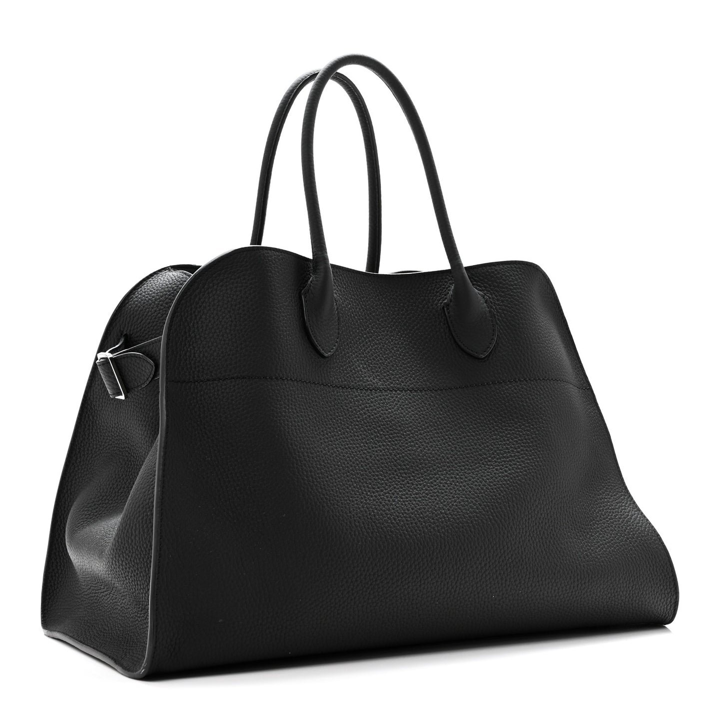 Matte Grained Calfskin Soft Margaux 15 Black