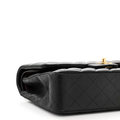 Chanel Lambskin Quilted Medium Double Flap Black 9 of 14