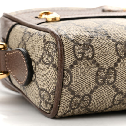 Gucci GG Supreme Monogram Web Mini Ophidia Shoulder Bag Brown 9 of 11