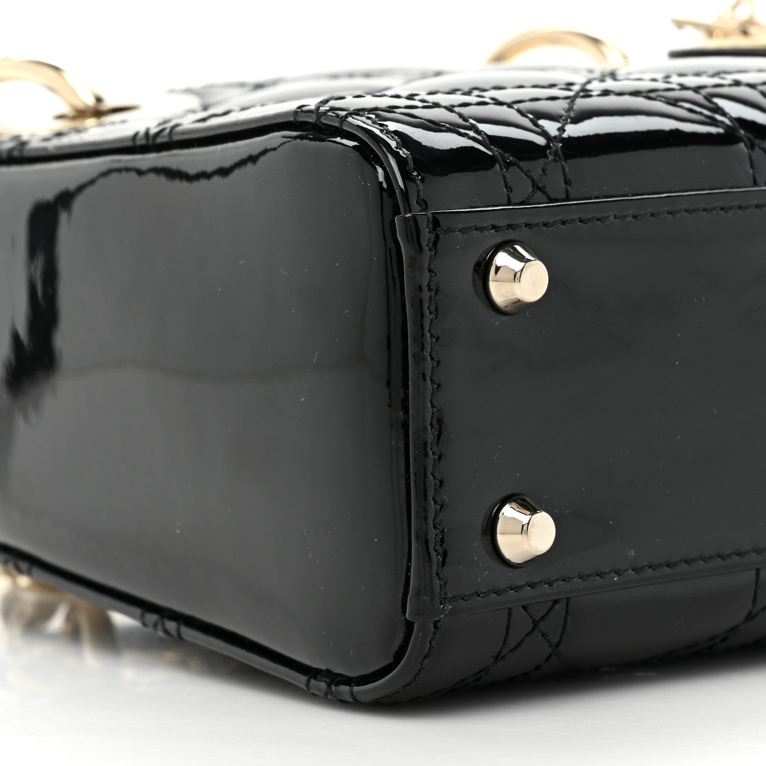 Christian Dior Patent Cannage Mini Lady Dior Black 9 of 9