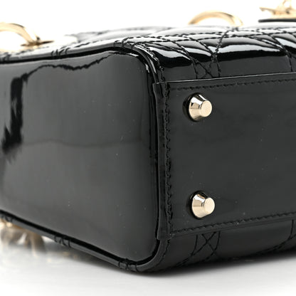 Christian Dior Patent Cannage Mini Lady Dior Black 9 of 9