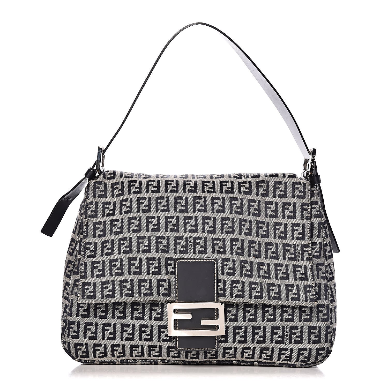 Fendi Zucchino Mama Baguette Navy 1 of 8