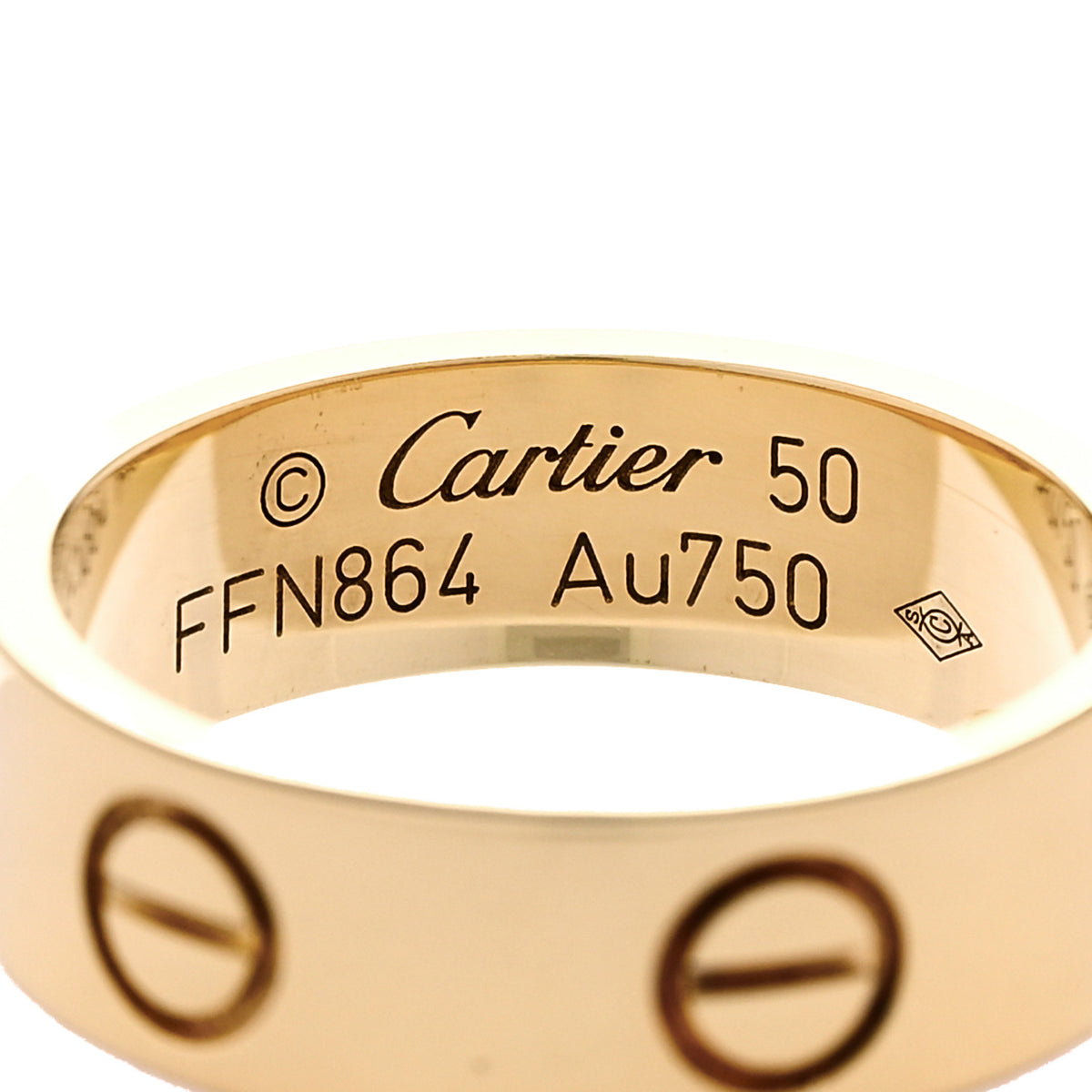 18K Yellow Gold 5.5mm LOVE Ring 50 5.25