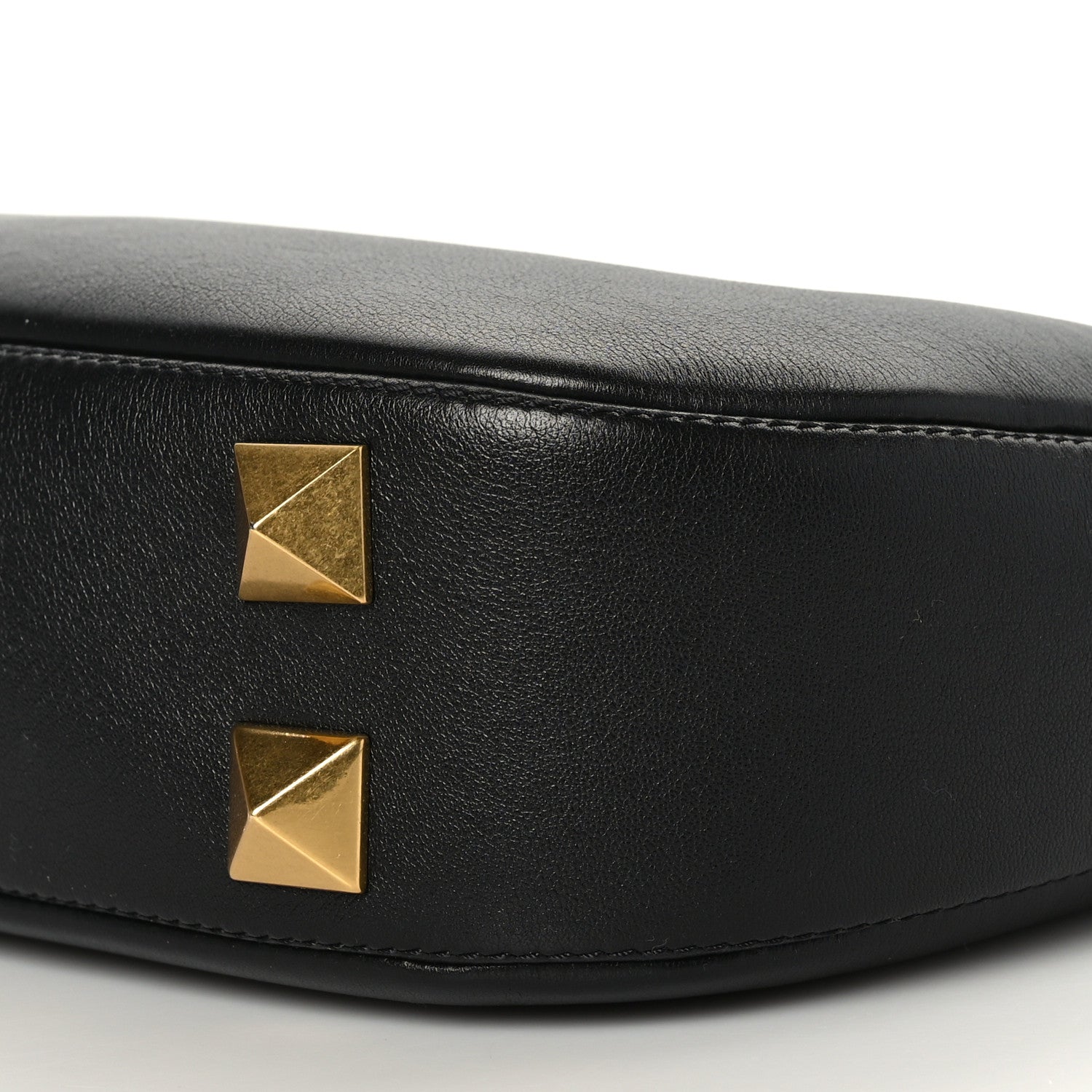 Valentino Garavani Calfskin Stud Sign Zip Hobo Black 8 of 8
