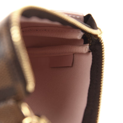 Louis Vuitton Damier Ebene 2020 Christmas Animation Big Wheel Mini Pochette Accessories Rose Ballerine 7 of 8