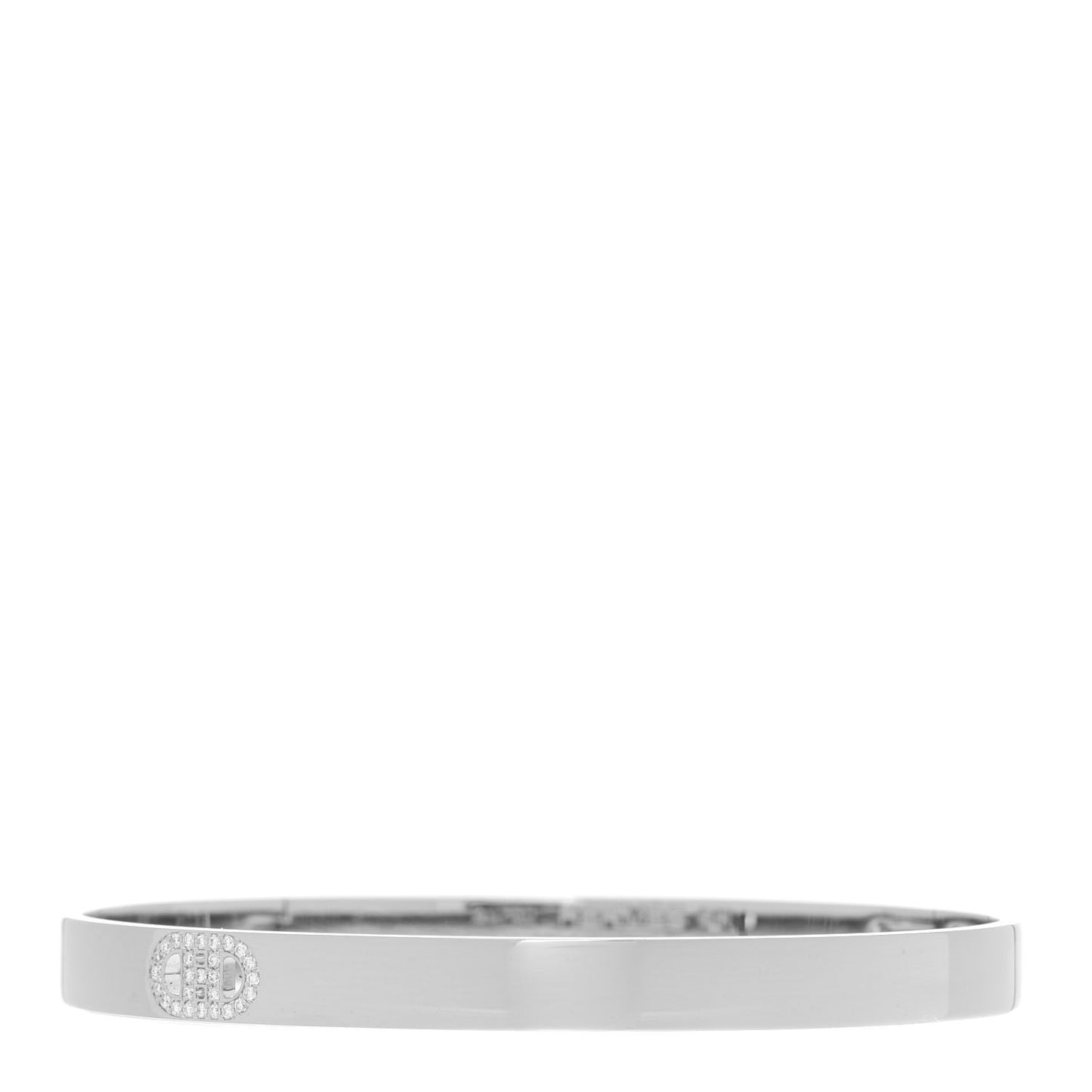 18K White Gold Diamond PM H D'Ancre Bracelet SH