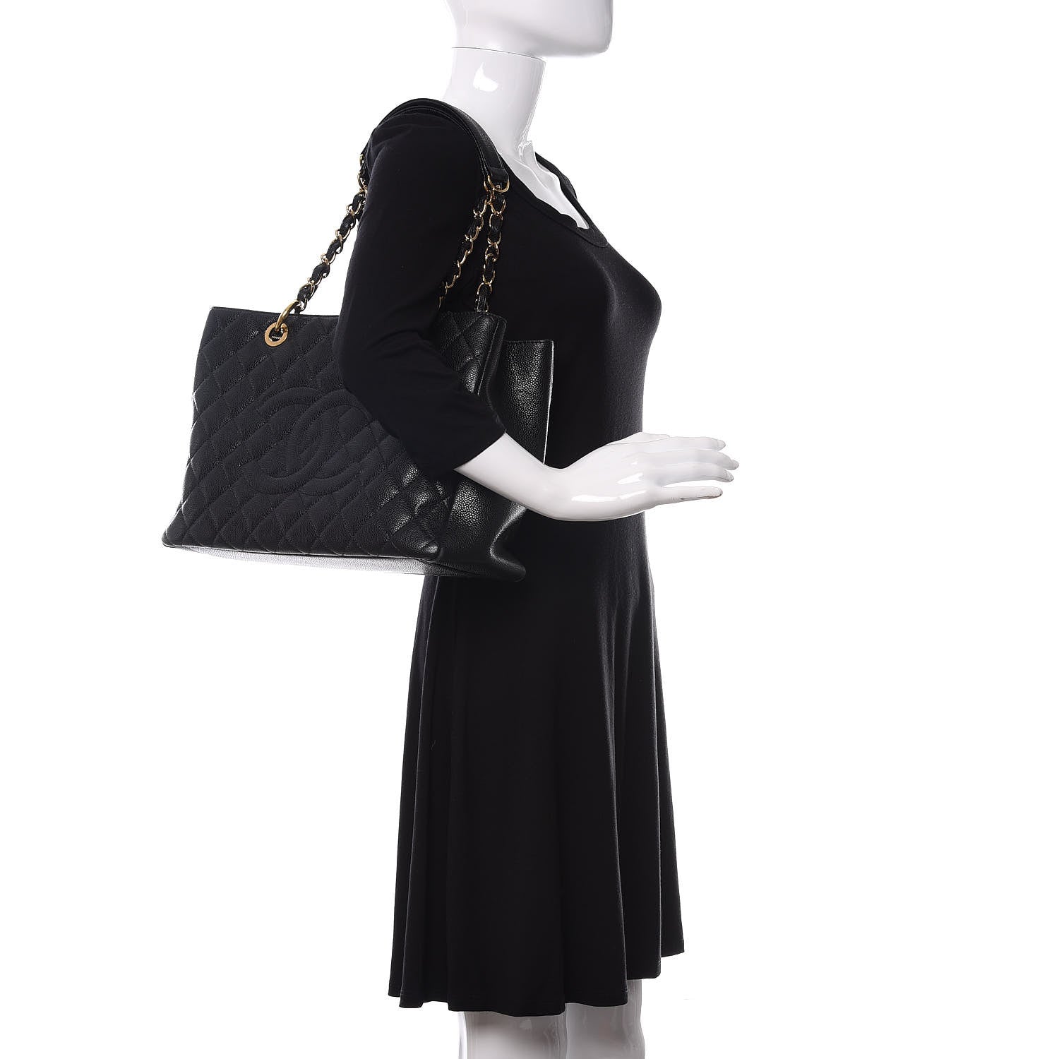 Chanel Caviar Quilted Grand Shopping Tote GST Black 2 of 13