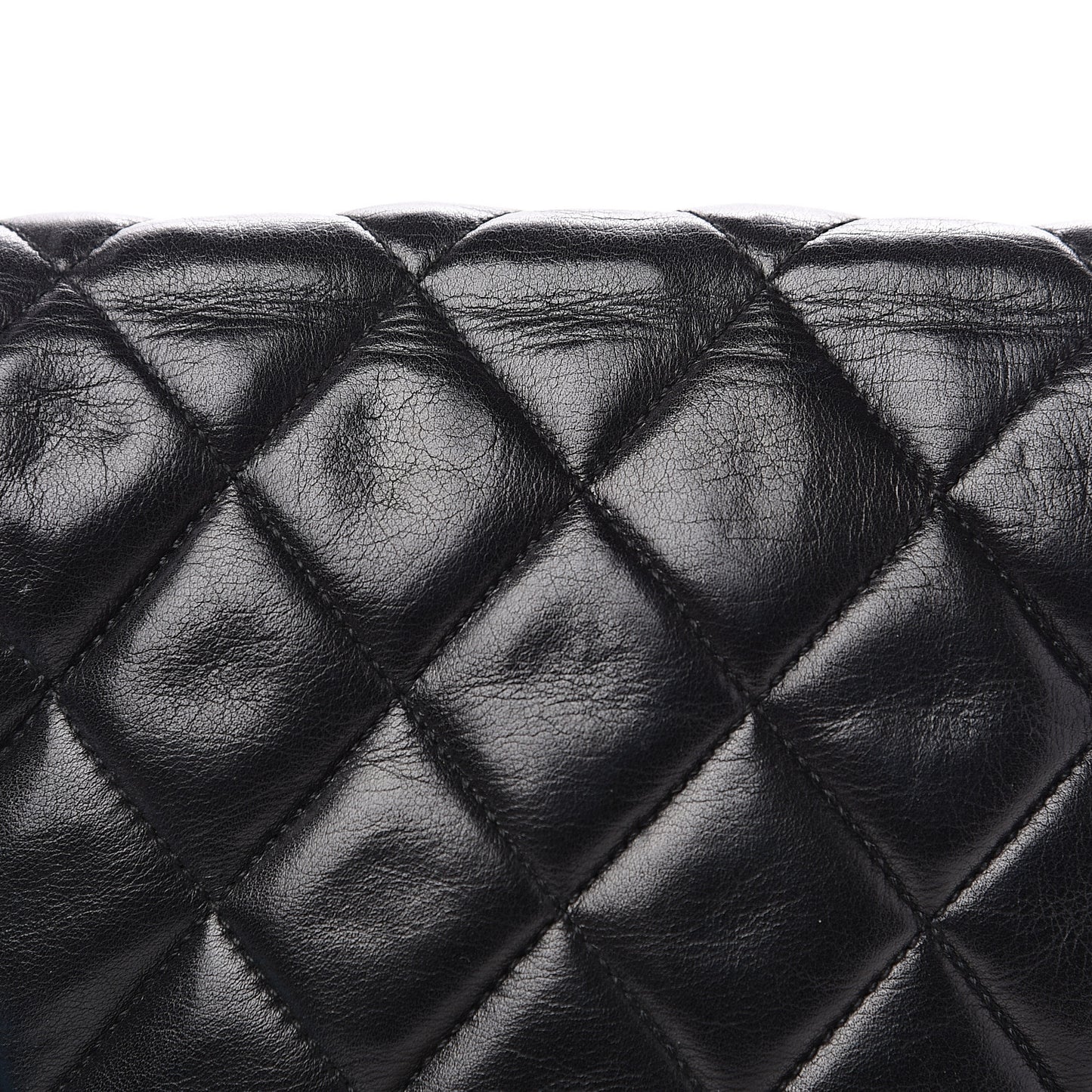 Lambskin Quilted Extra Mini Flap Black