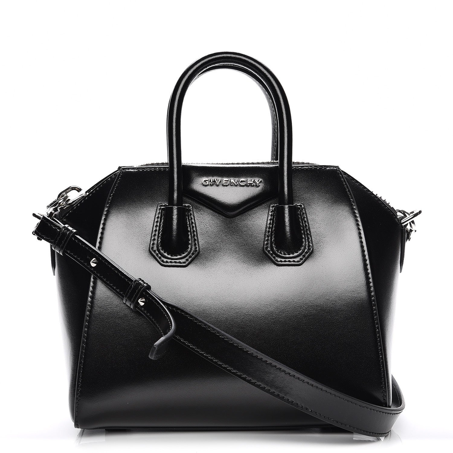 Givenchy Shiny Lord Calfskin Mini Antigona Black 4 of 16