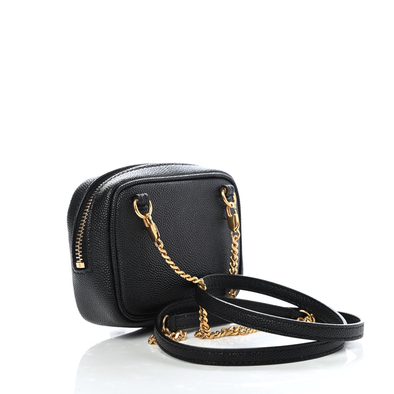 Saint Laurent Grain De Poudre Matelasse Monogram Baby Lou Camera Bag Black 2 of 4