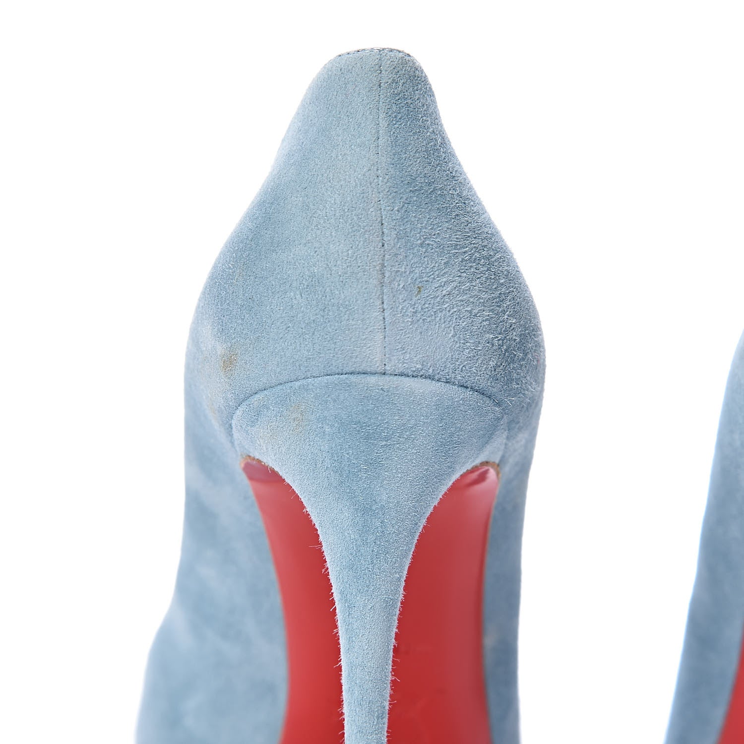 Christian Louboutin Veau Velours Pigalle Follies 100 Pumps 40 Celeste 17 of 19