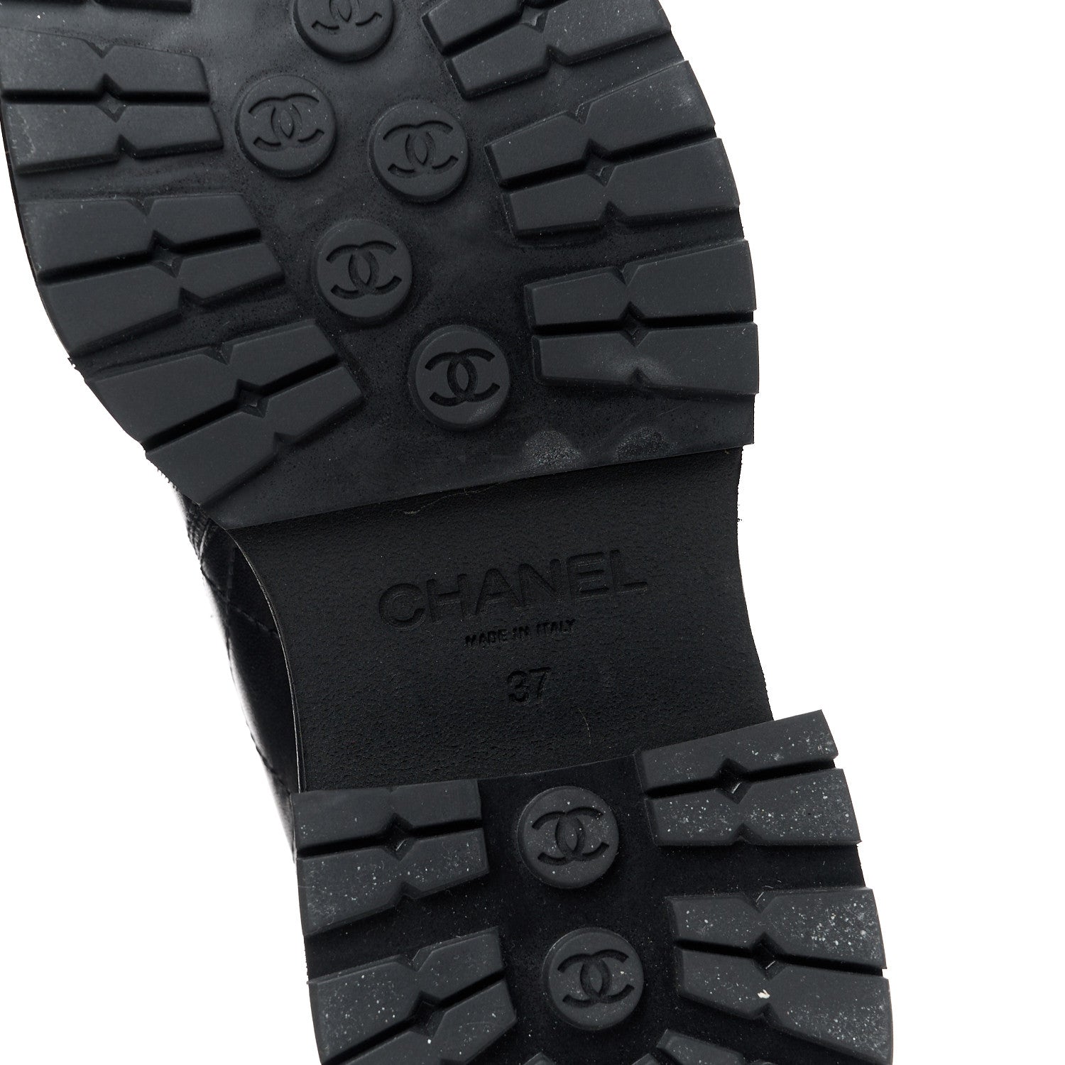 Chanel Calfskin Patent Cap Toe Quilted Short Boots 37 Black 6 of 8