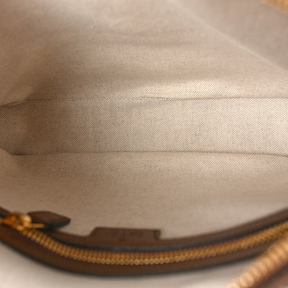 Gucci GG Supreme Monogram Azalea Calfskin Retro Interlocking G Messenger Shoulder Bag Beige Ebony Brown Sugar 5 of 8