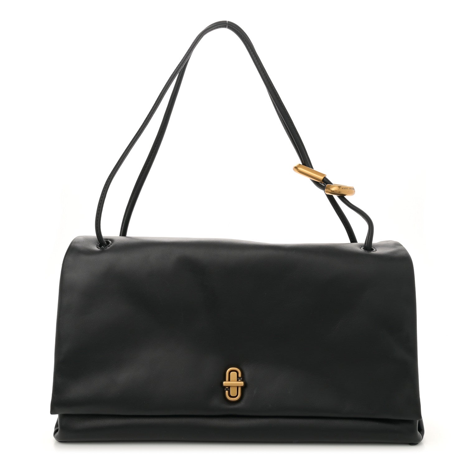 Marc Jacobs Calfskin Large Dual Shoulder Bag Black 1 of 12