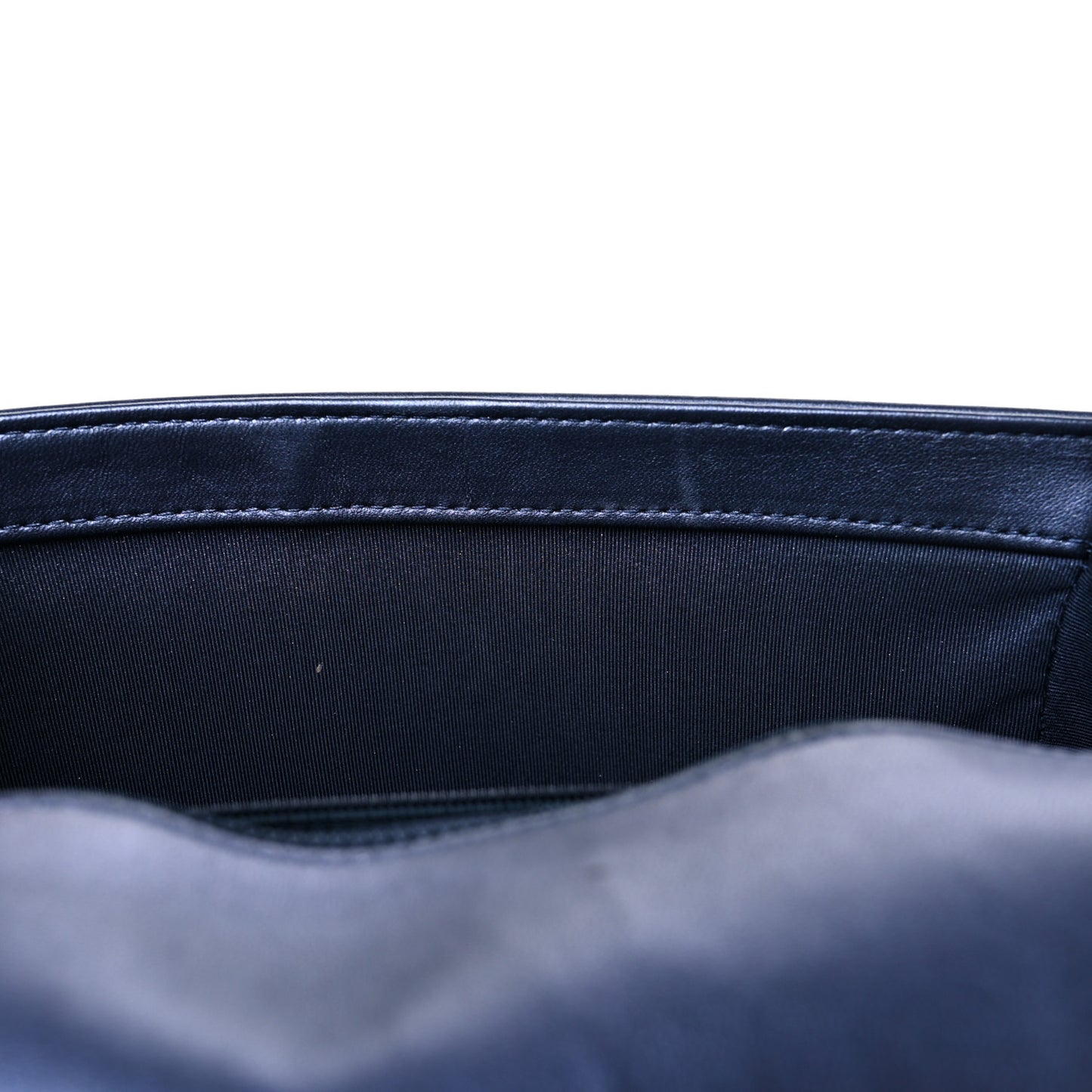 Lambskin Embossed New Medium Boy Cube Flap Navy