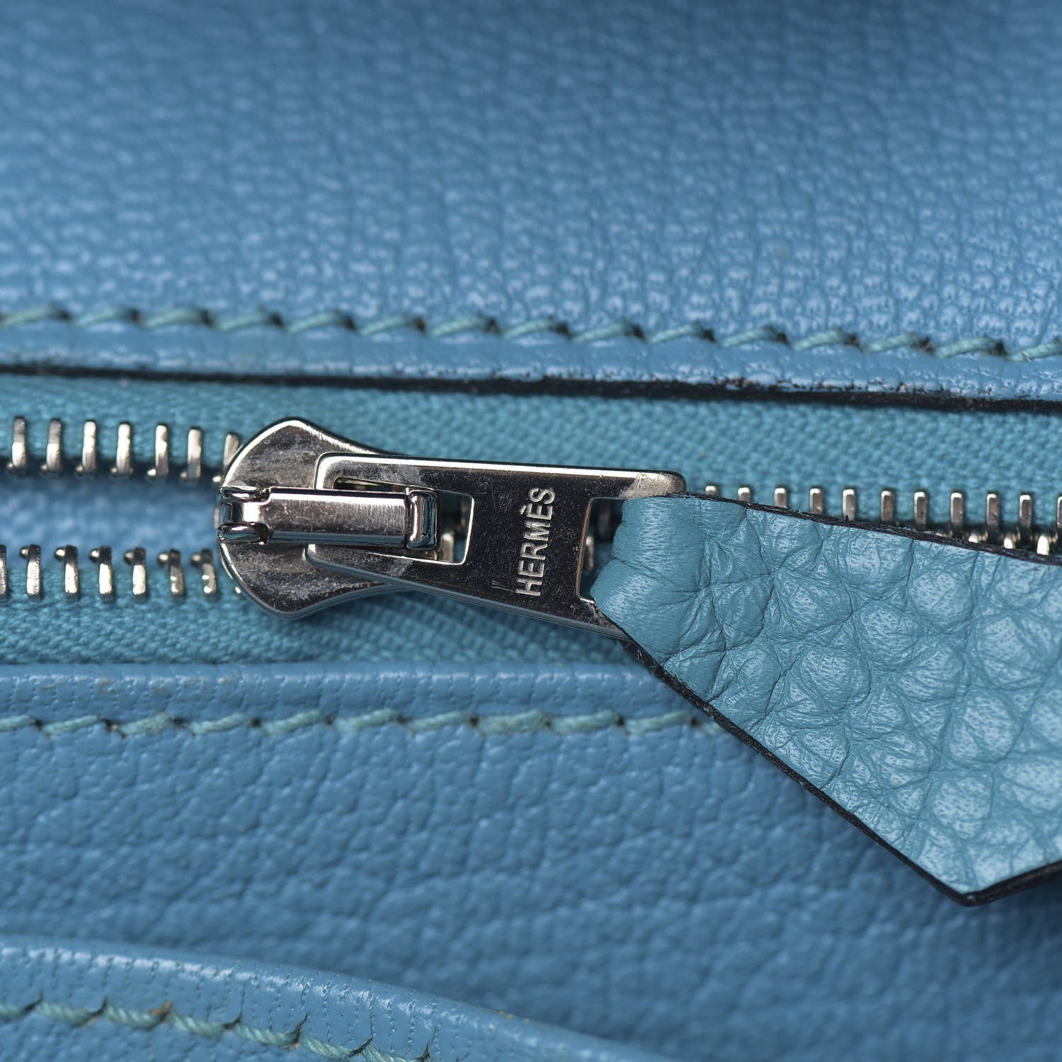 Hermes Taurillon Clemence Birkin 35 Turquoise 14 of 32