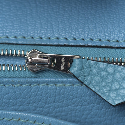 Hermes Taurillon Clemence Birkin 35 Turquoise 14 of 32