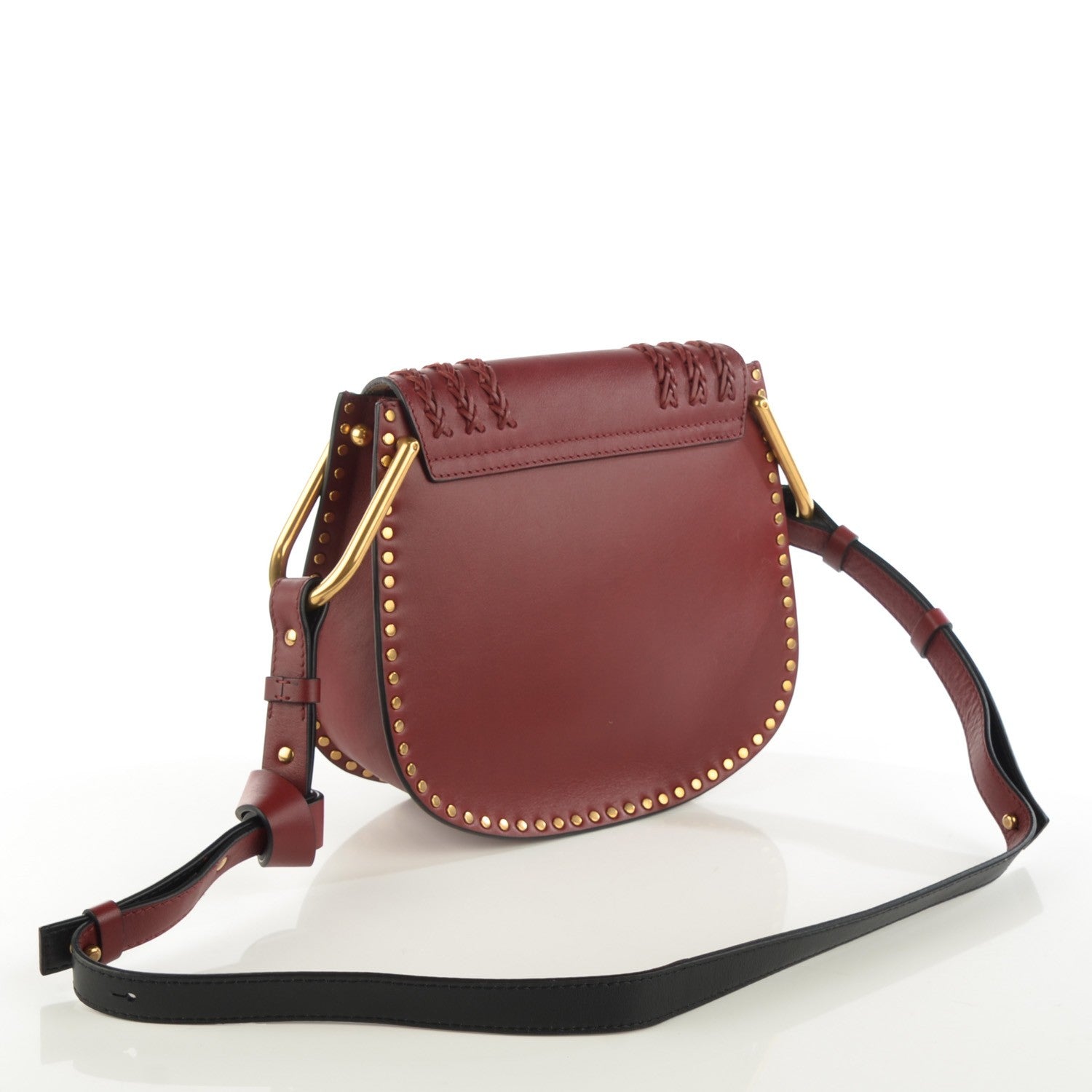 Chloe Calfskin Braided Small Hudson Shoulder Bag Sienna Red 3 of 7