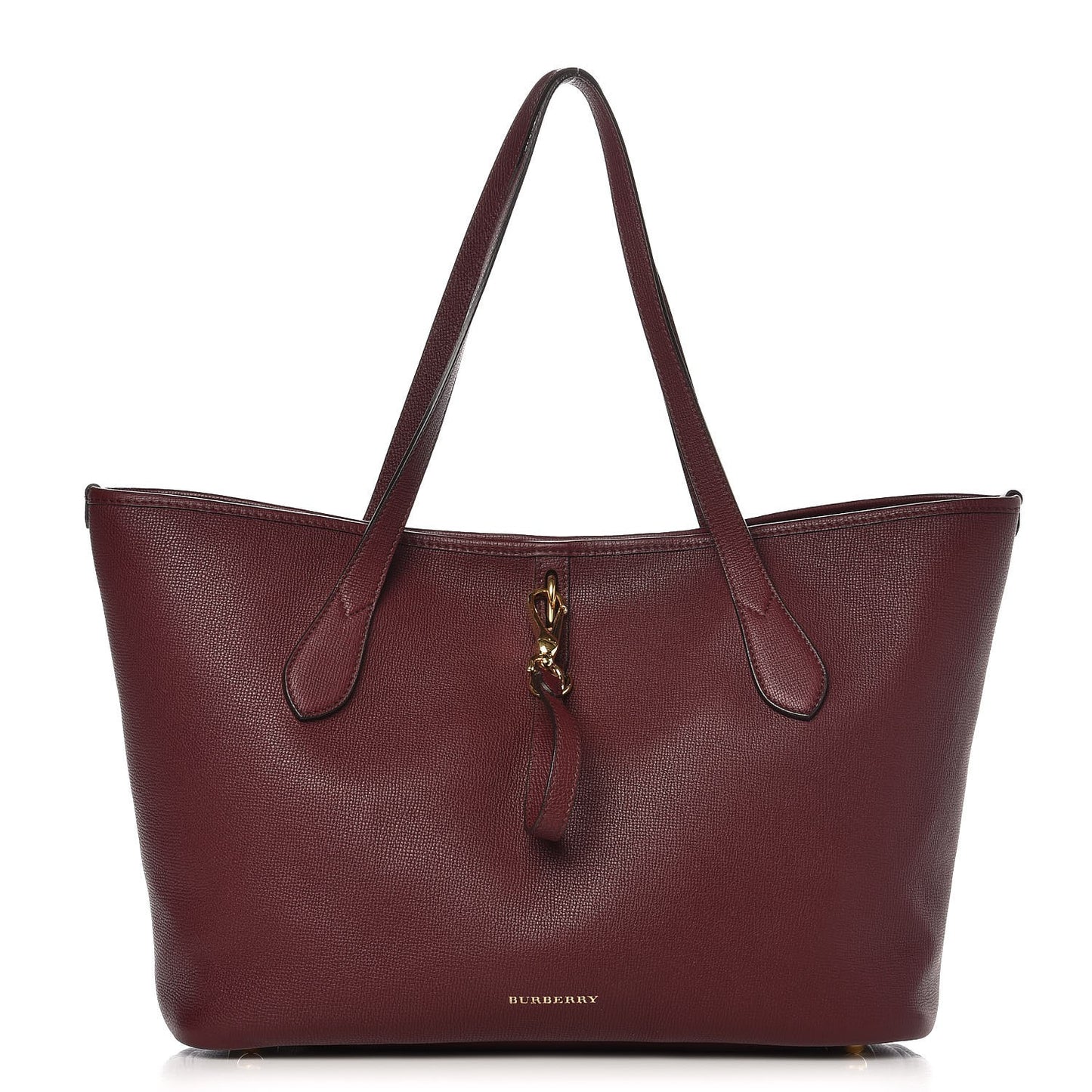 Grainy Calfskin Medium Honeybrook Tote Dark Plum