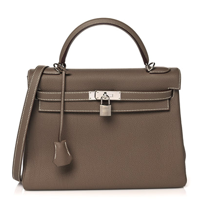 Hermes Togo Kelly Retourne 32 Etoupe 1 of 38