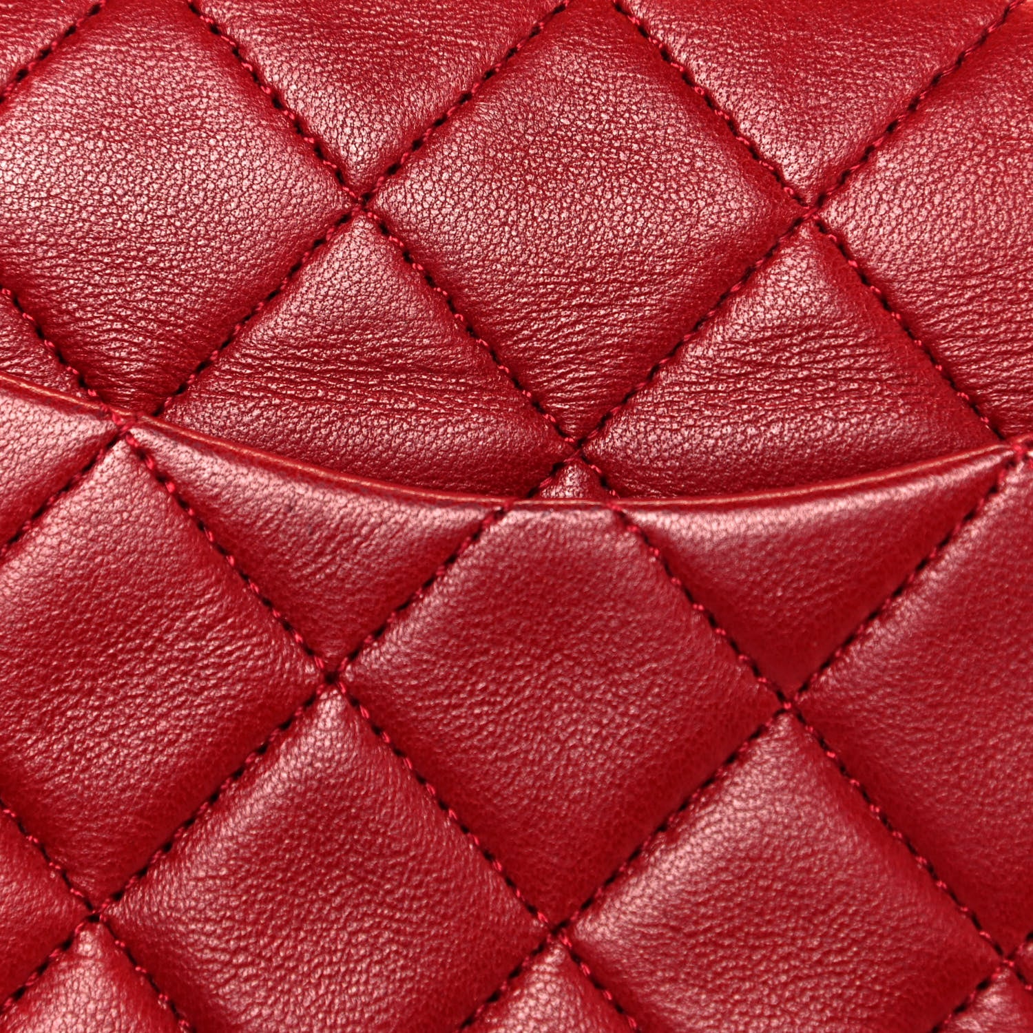 Chanel Lambskin Quilted Small Double Flap Red 17 of 18