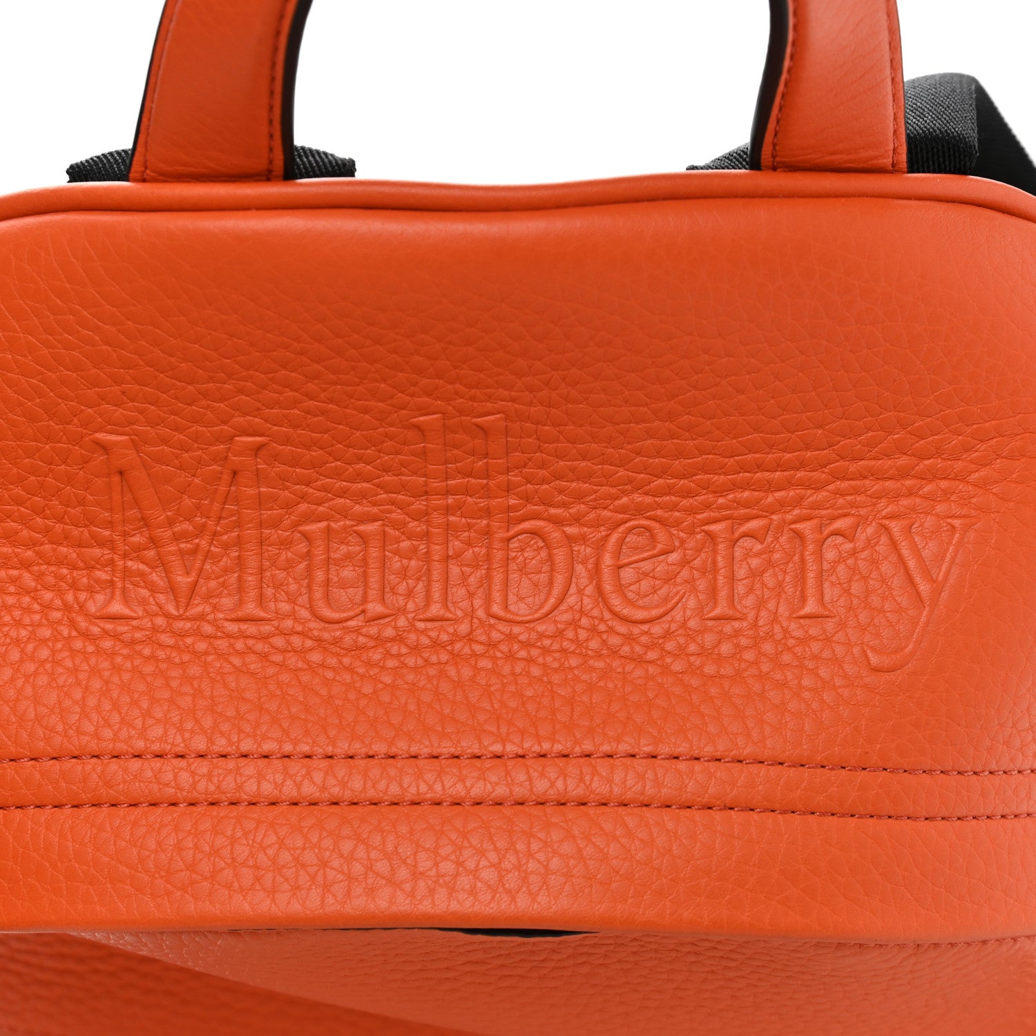 Mulberry Heavy Grain Calfskin Zipped Backpack Mandarin Orange 10 of 10