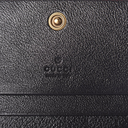 Gucci Azalea Calfskin Matelasse Diagonal Patchwork Torchon GG Marmont Card Case Wallet Black Beige Romantic Cerise 5 of 6