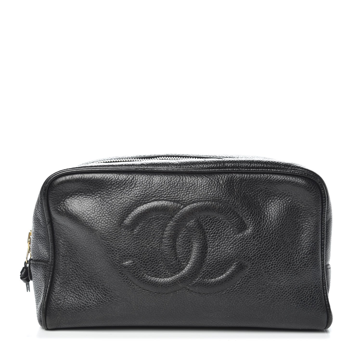 Chanel Caviar Timeless CC Cosmetic Pouch Bag Black 1 of 10