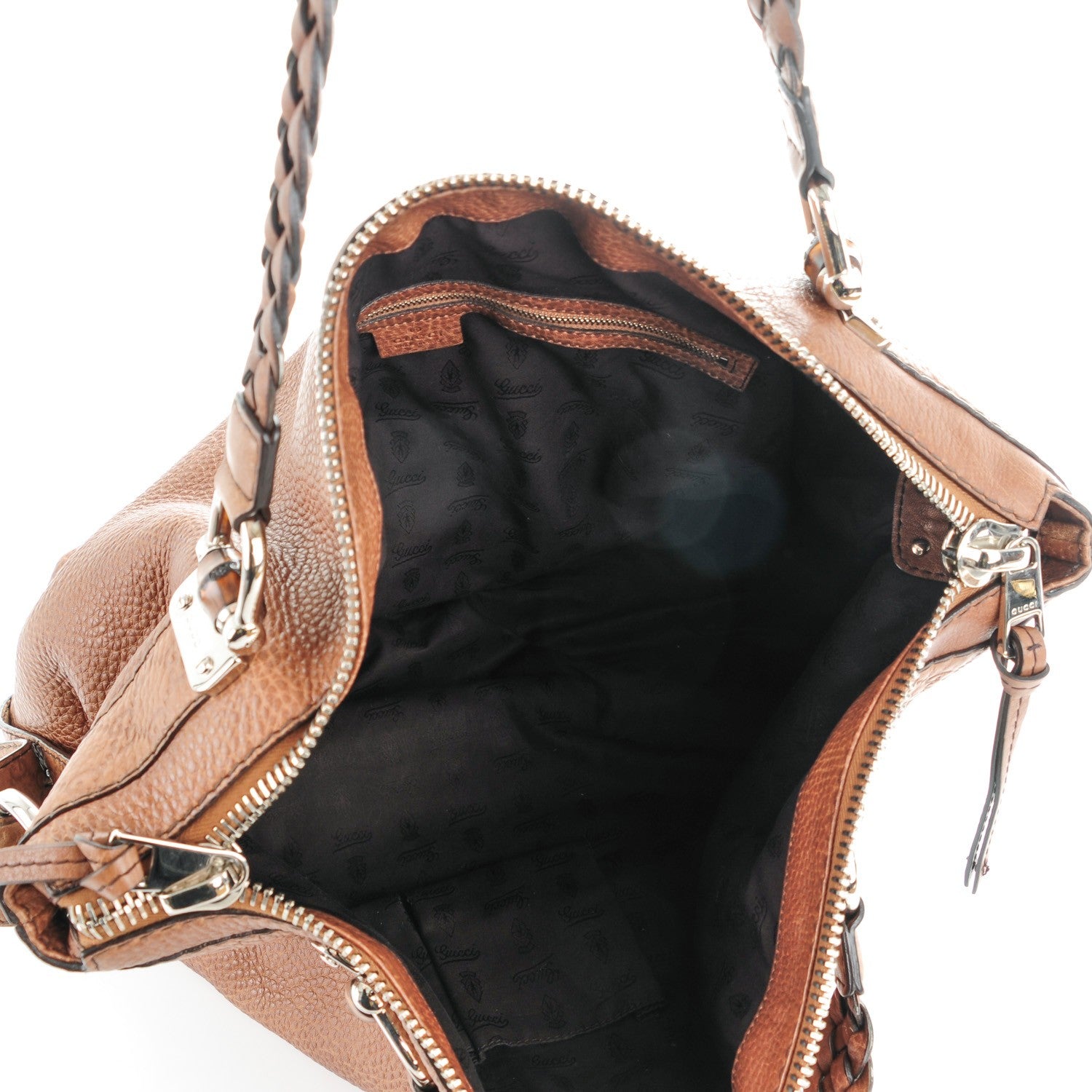 Gucci Calfskin Large Bamboo Bar Shoulder Bag Light Brown 5 of 7