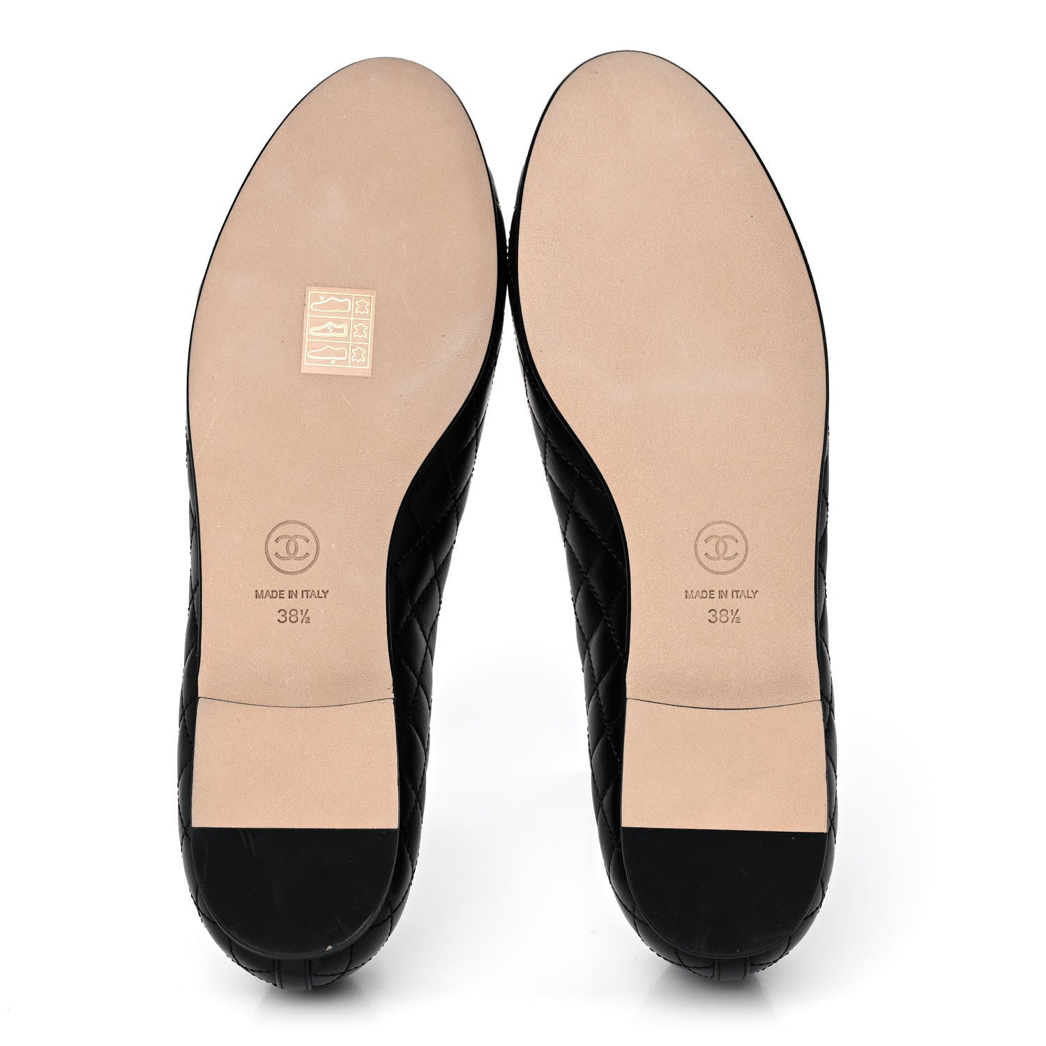 Chanel Lambskin Quilted CC Loafers 38.5 Black 5 of 10