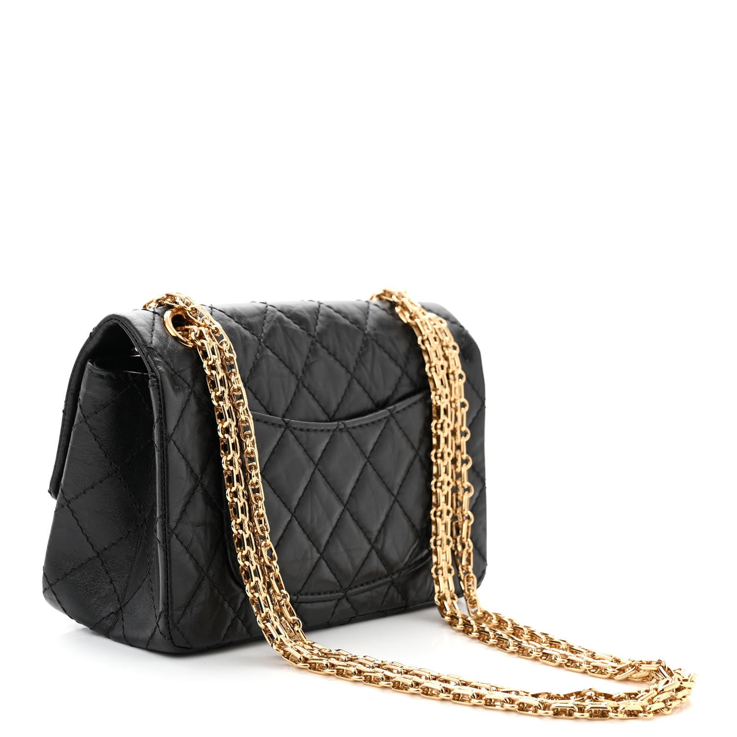 Chanel Aged Calfskin Quilted 2.55 Reissue Mini Flap Black 3 of 10