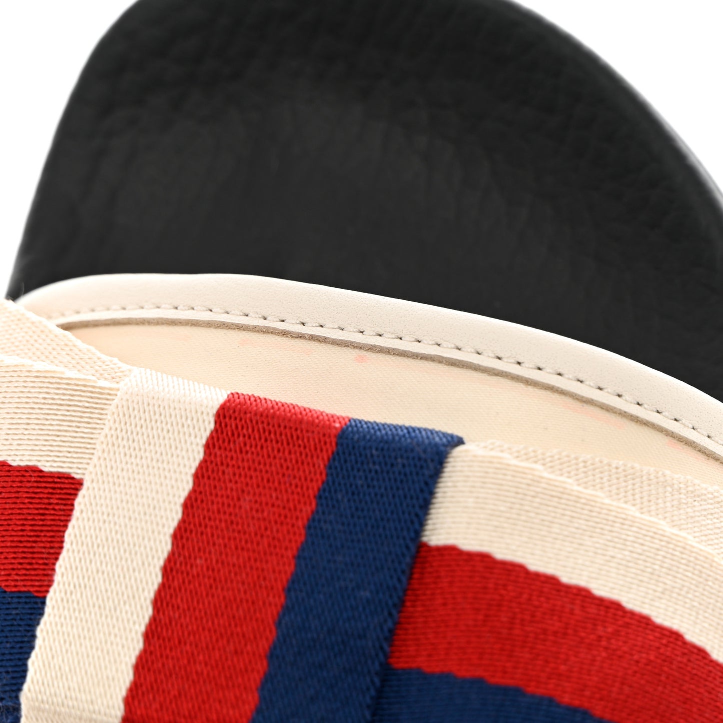 Satin Web Sylvie Bow Slide Sandals 37 White